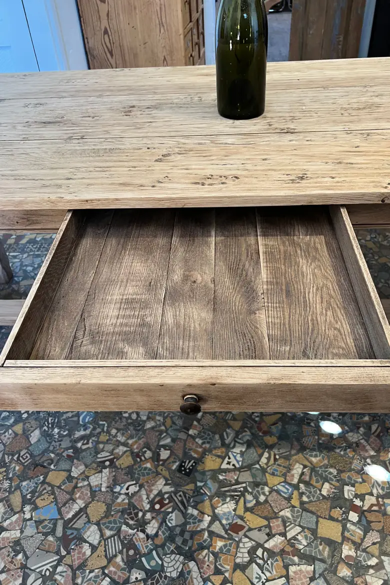 Ancienne table en chêne Années 50