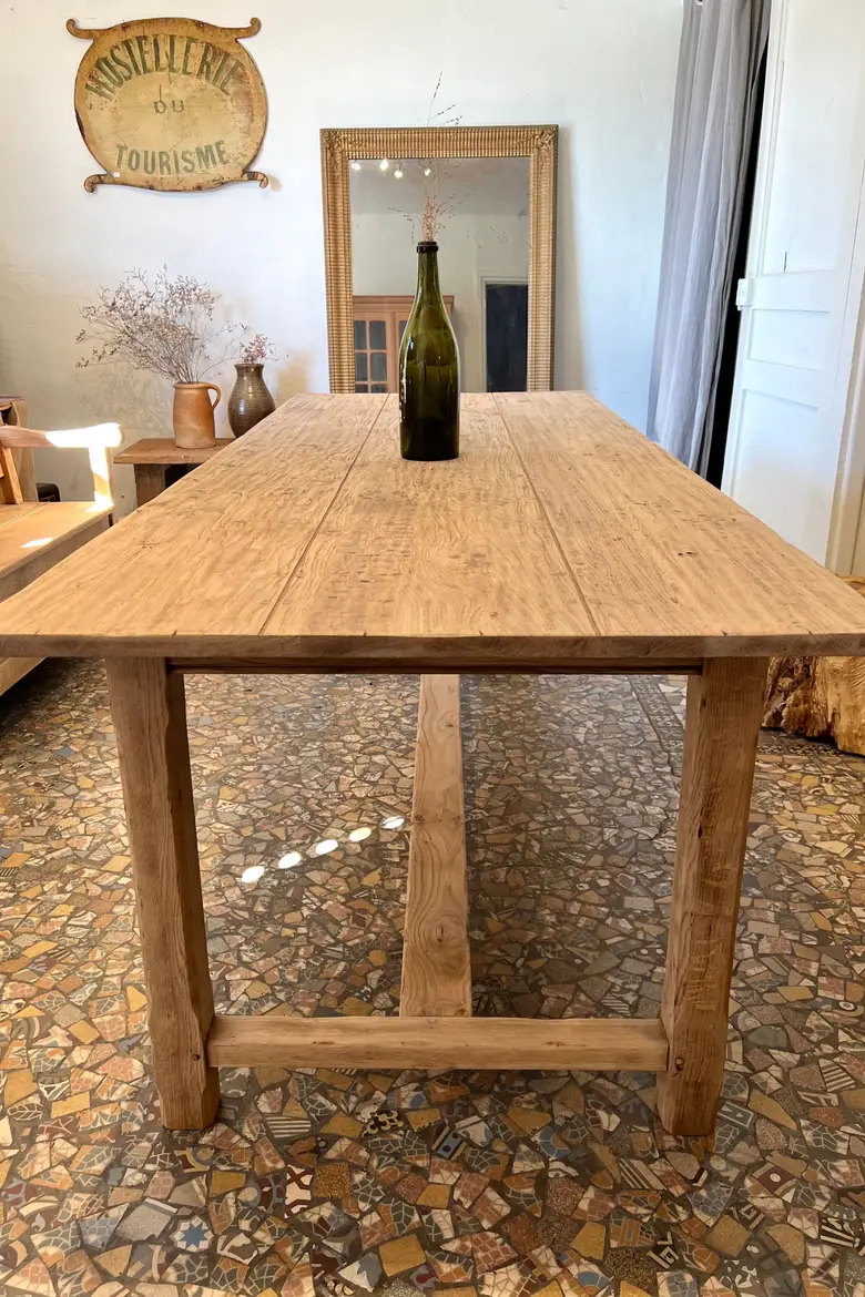 Ancienne table en chêne Années 50
