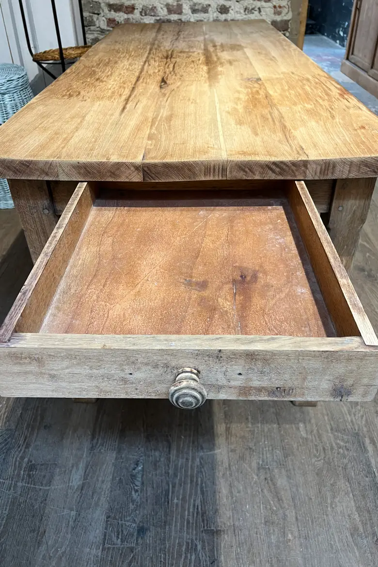 Ancienne table en chêne Années 50