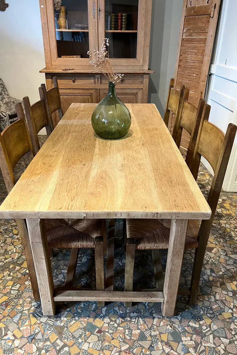 Ancienne table en chêne Années 60