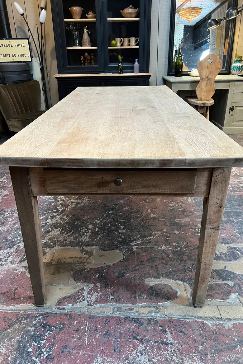 Ancienne table en chêne brut Début XXème