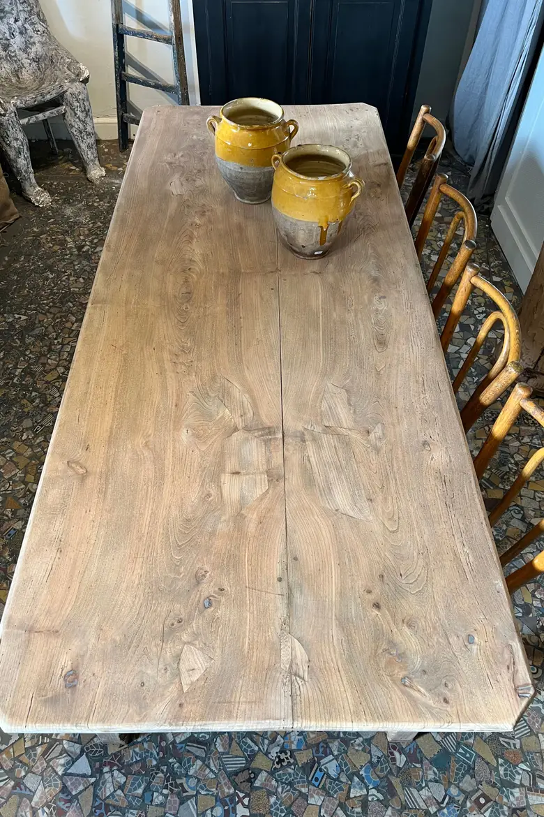 Ancienne table en orme Début XXème