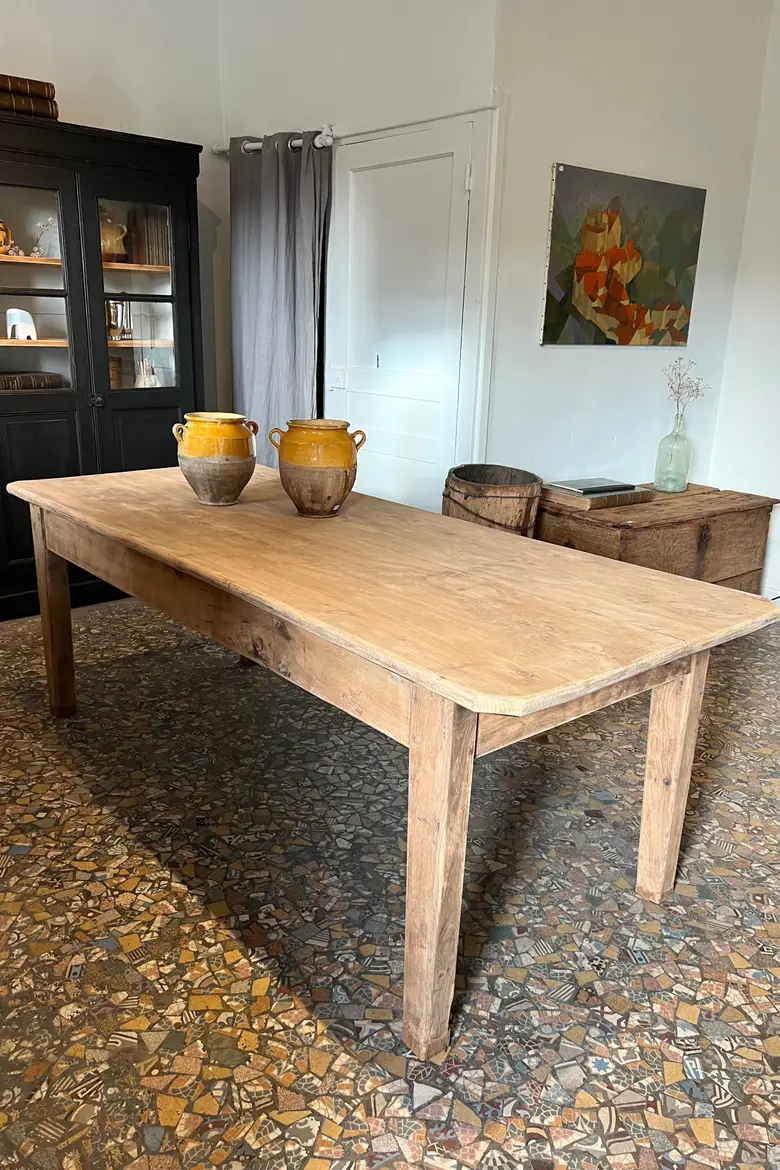 Ancienne table en orme Début XXème