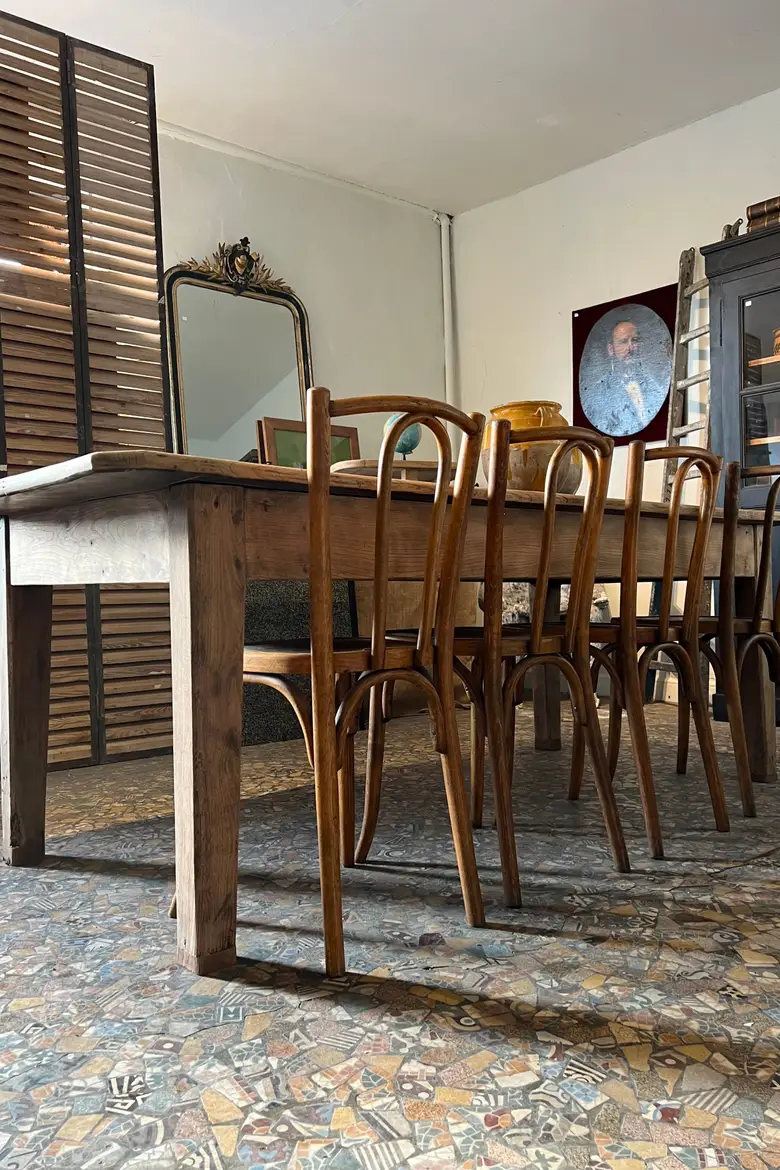 Ancienne table en orme Début XXème