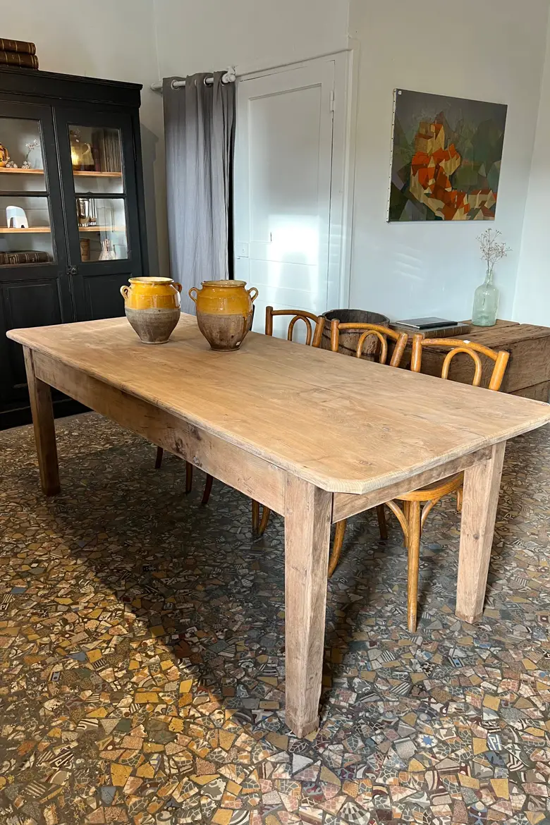 Ancienne table en orme Début XXème