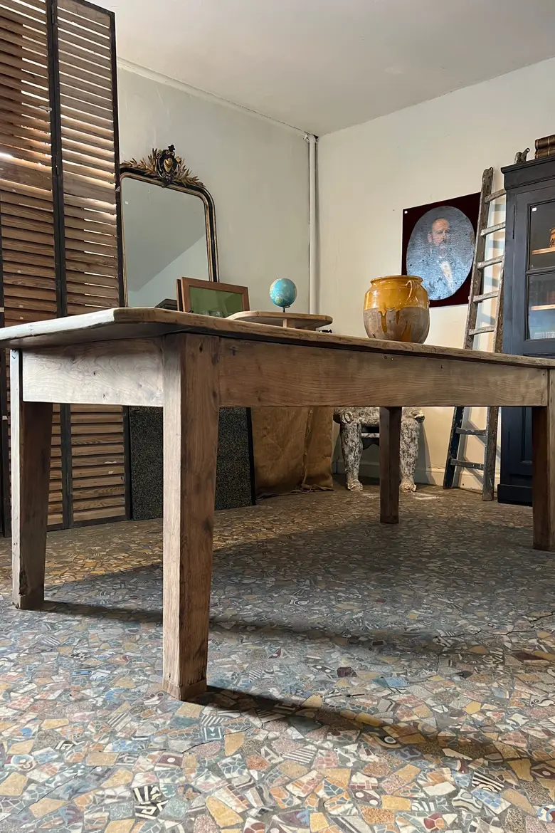 Ancienne table en orme Début XXème