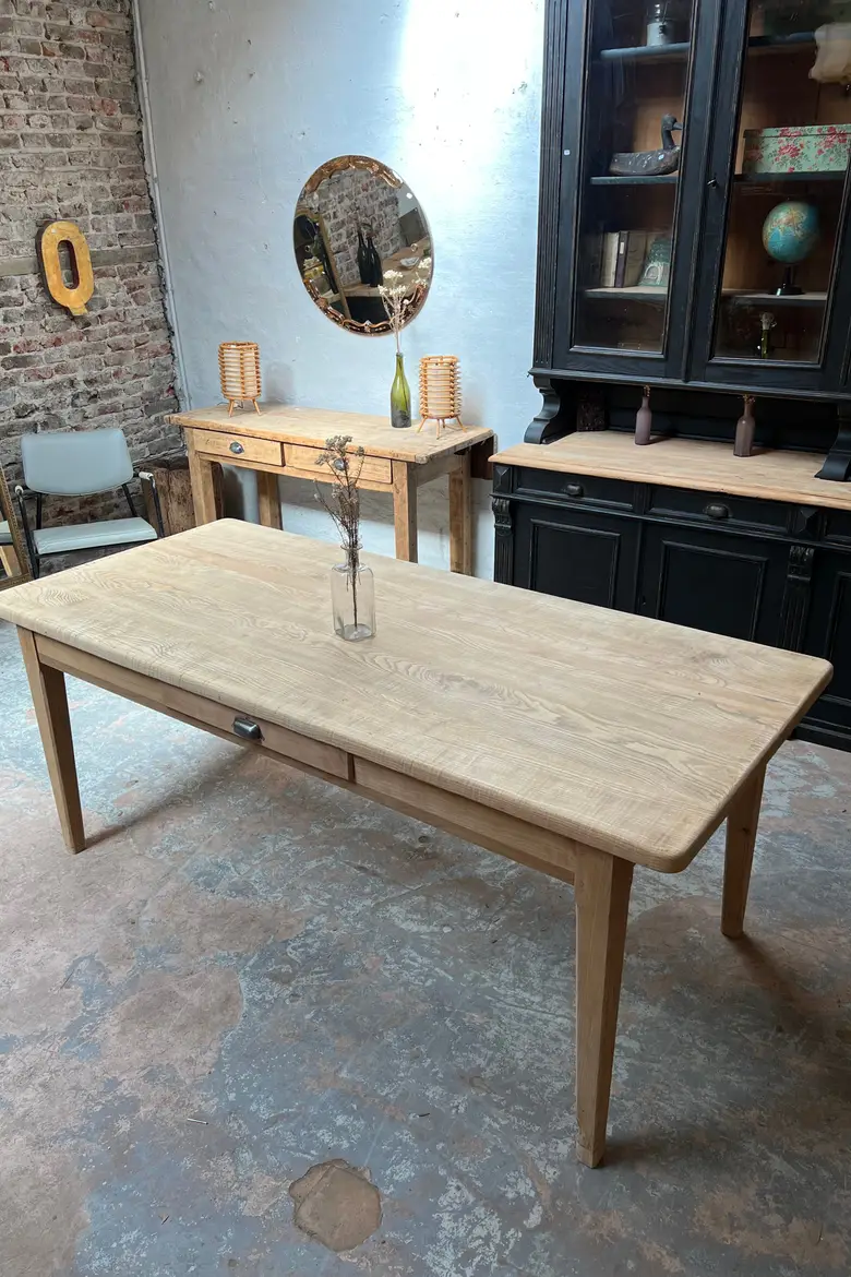 Ancienne table en orme Début XXème