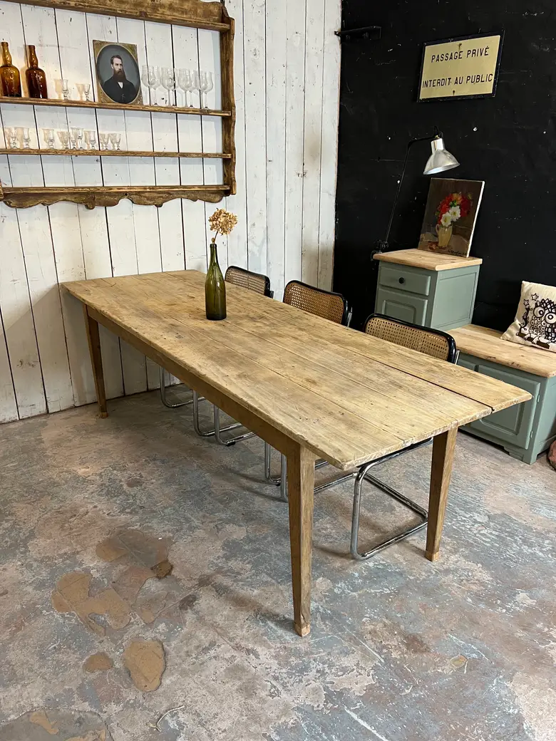 Ancienne table en peuplier Début XXème