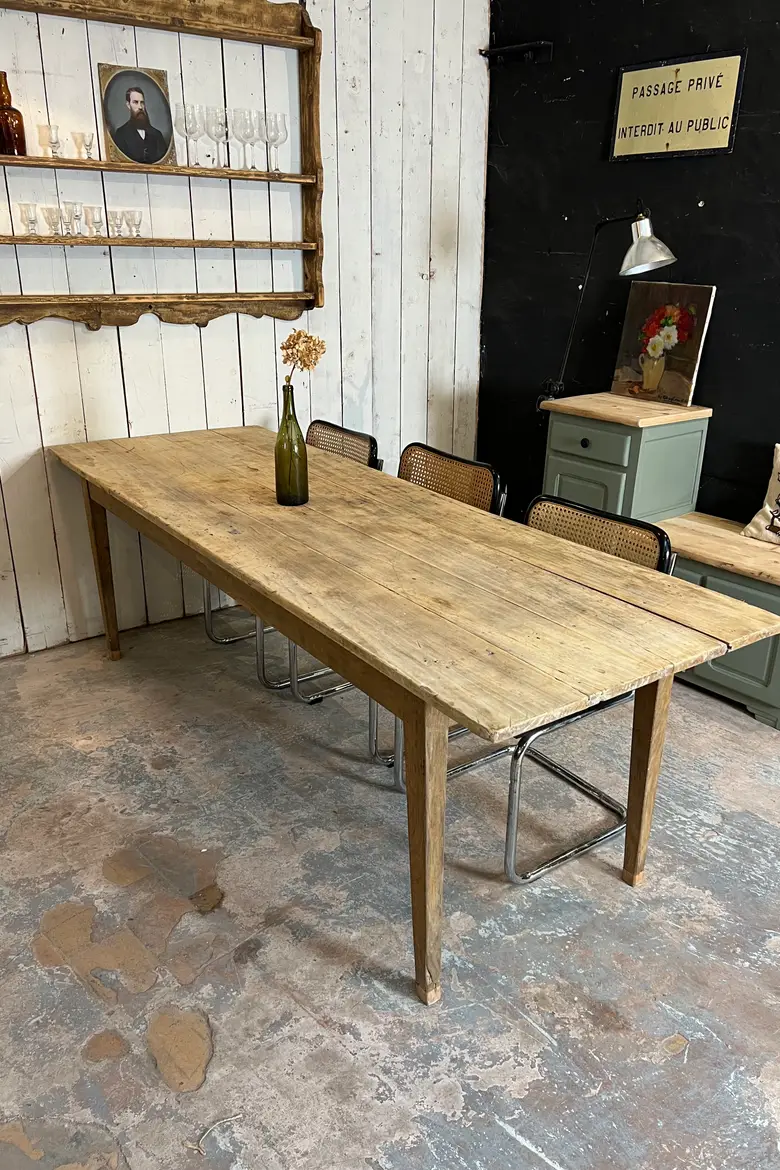 Ancienne table en peuplier Début XXème