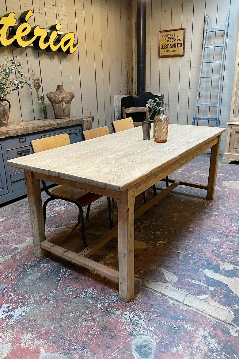 Ancienne table en sapin Début XXème