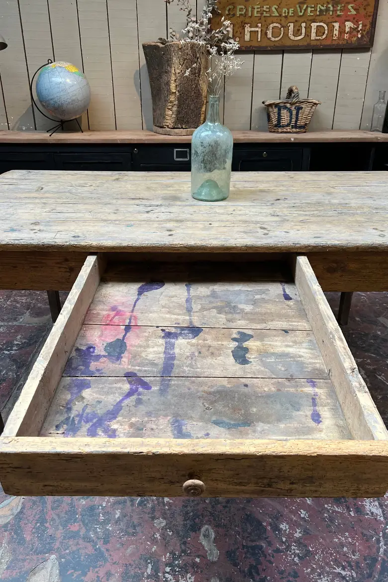 Ancienne table en sapin Début XXème