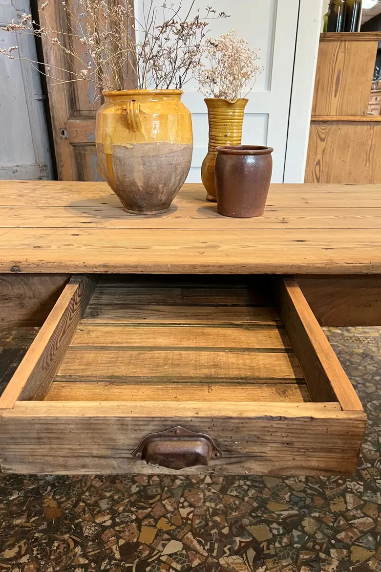Ancienne table en sapin Début XXème