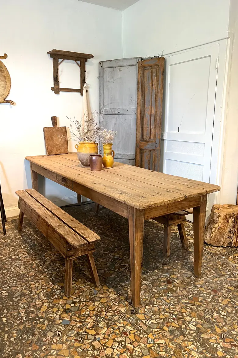 Ancienne table en sapin Début XXème