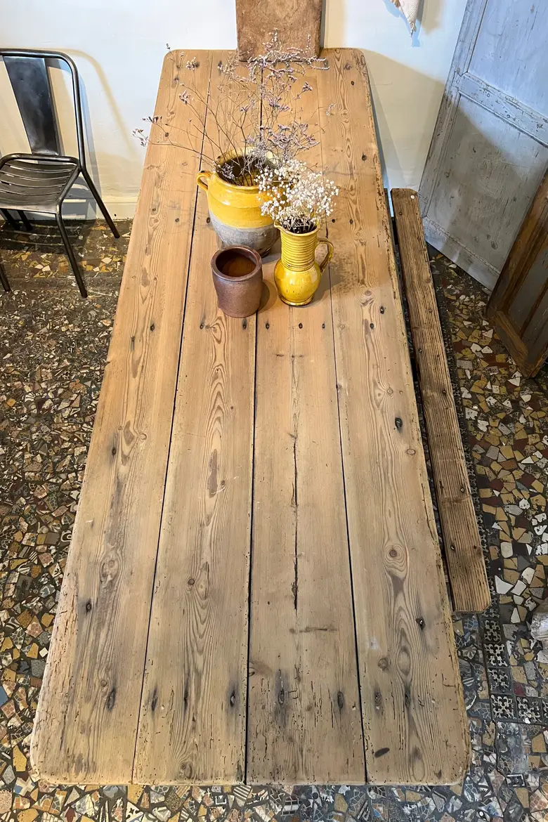 Ancienne table en sapin Début XXème