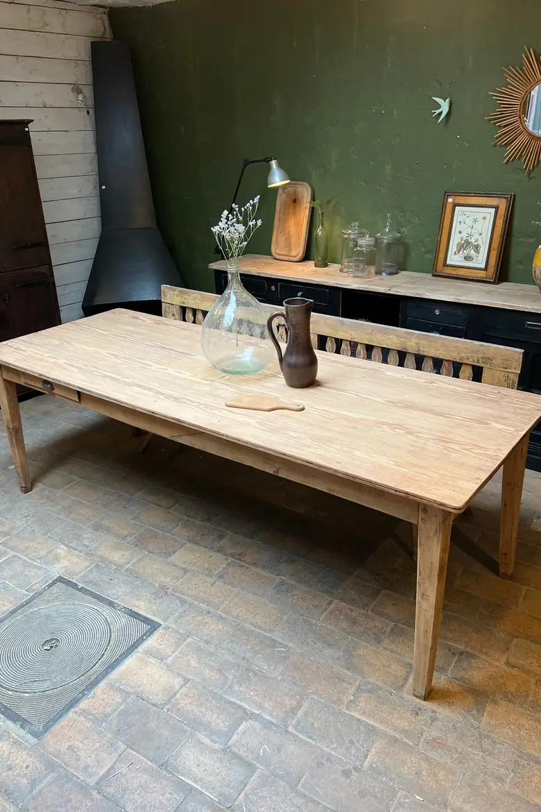 Ancienne table en sapin Début XXème