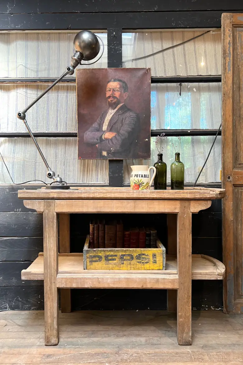 Ancienne table servant à la fabrication du fromage Début XXème