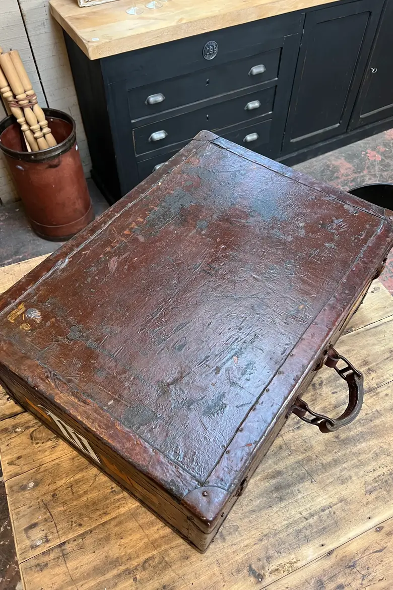 Ancienne valise en cuir