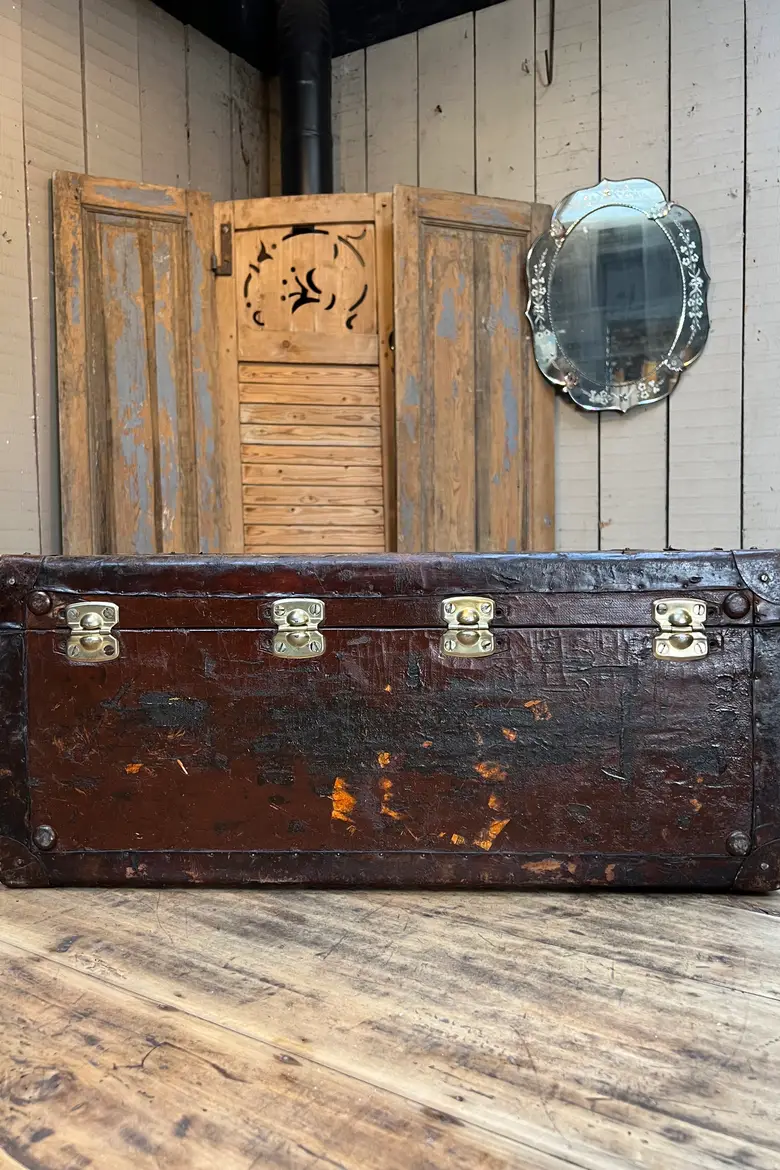 Ancienne valise en cuir
