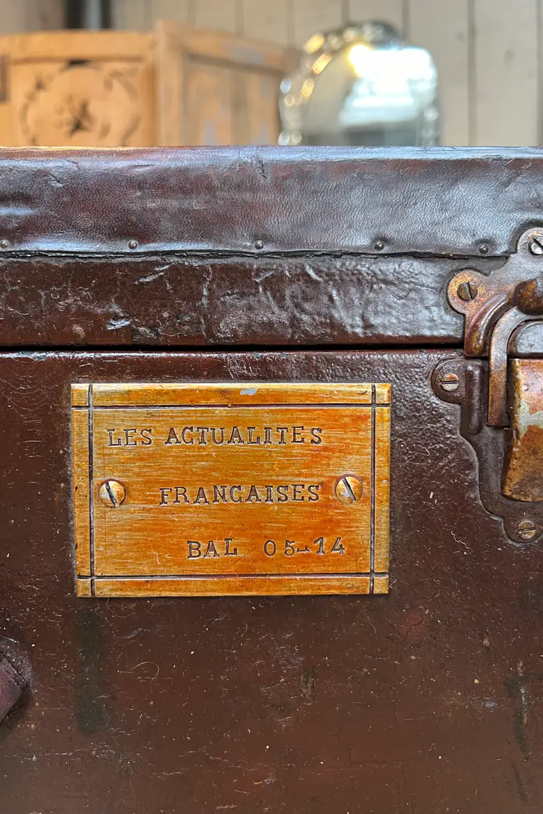 Ancienne valise en cuir