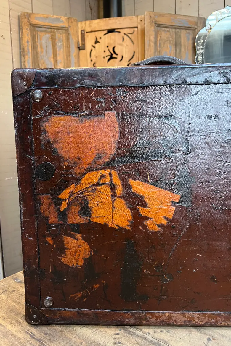 Ancienne valise en cuir