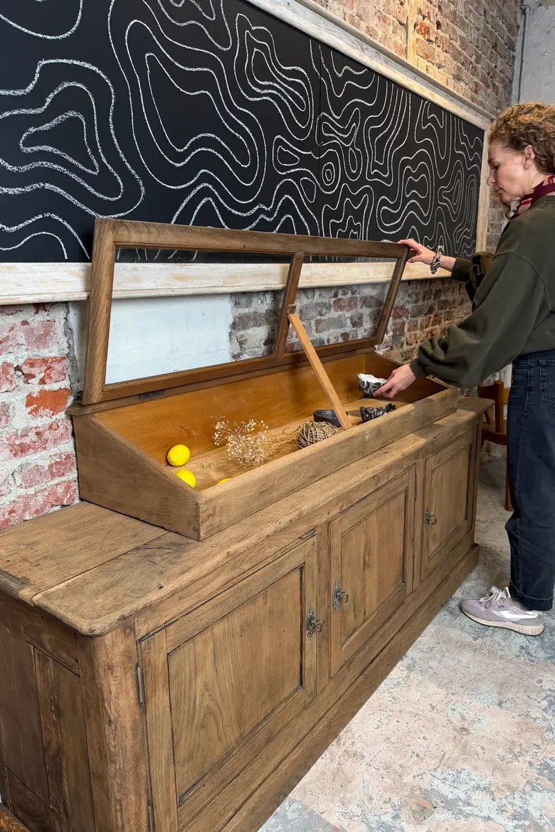 Ancienne vitrine de bijoutier en chêne – Début XXe siècle