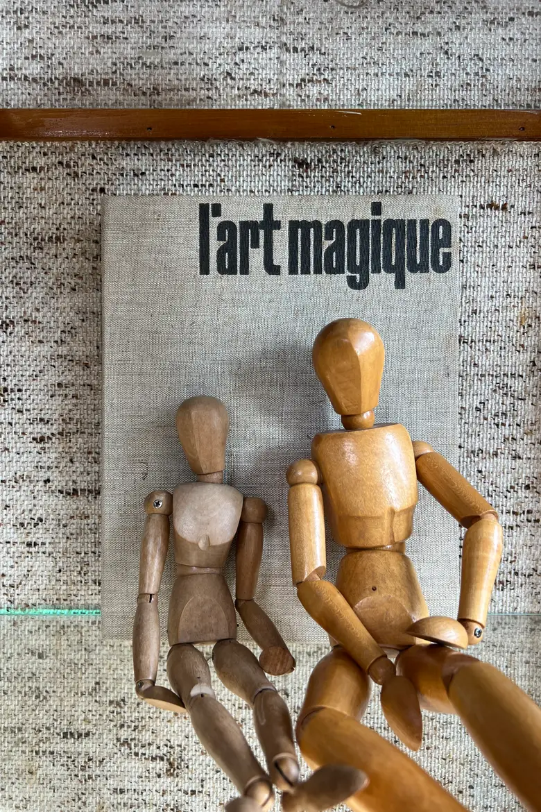 Ancienne vitrine de magasin en hêtre – Années 50