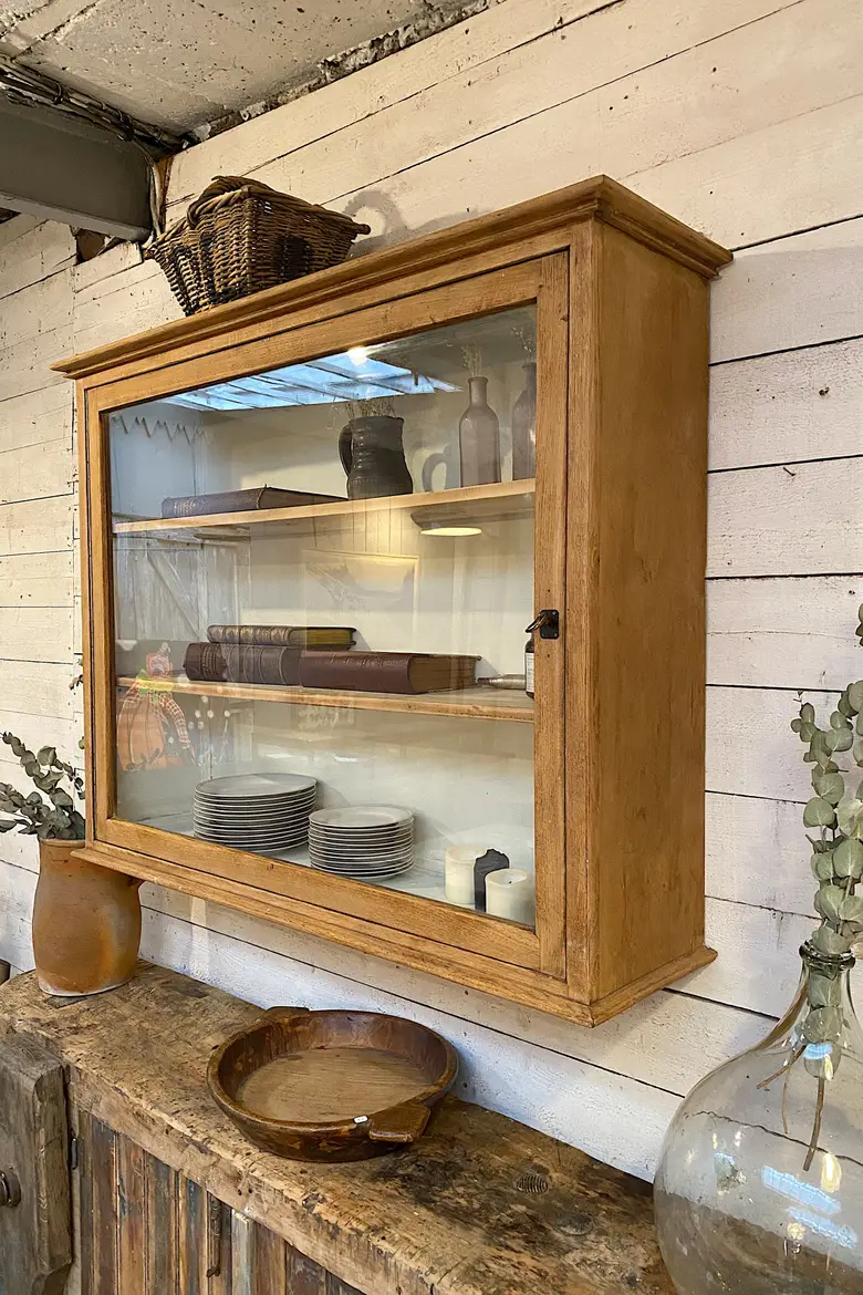 Ancienne vitrine de musée à suspendre Début XXème