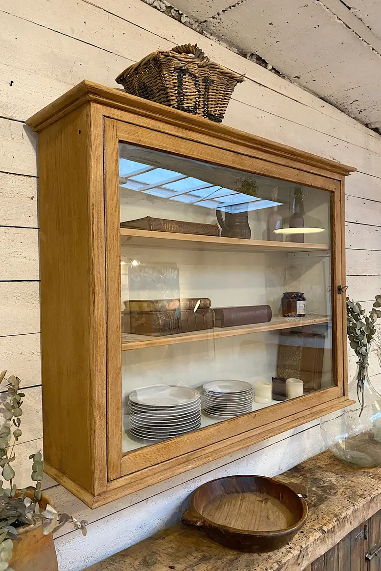 Ancienne vitrine de musée à suspendre Début XXème