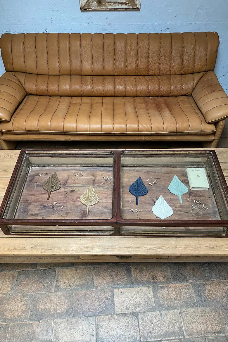 Ancienne vitrine de présentation en bois Début XXème