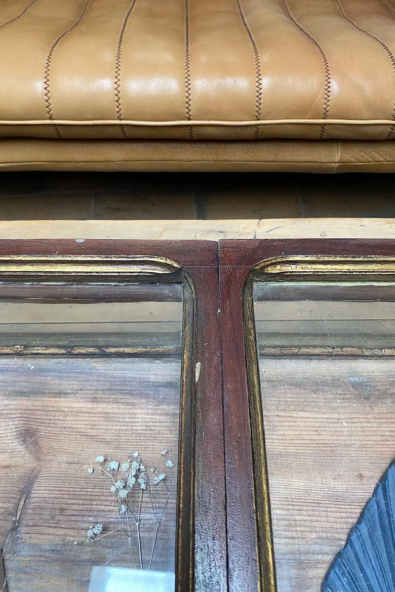 Ancienne vitrine de présentation en bois Début XXème