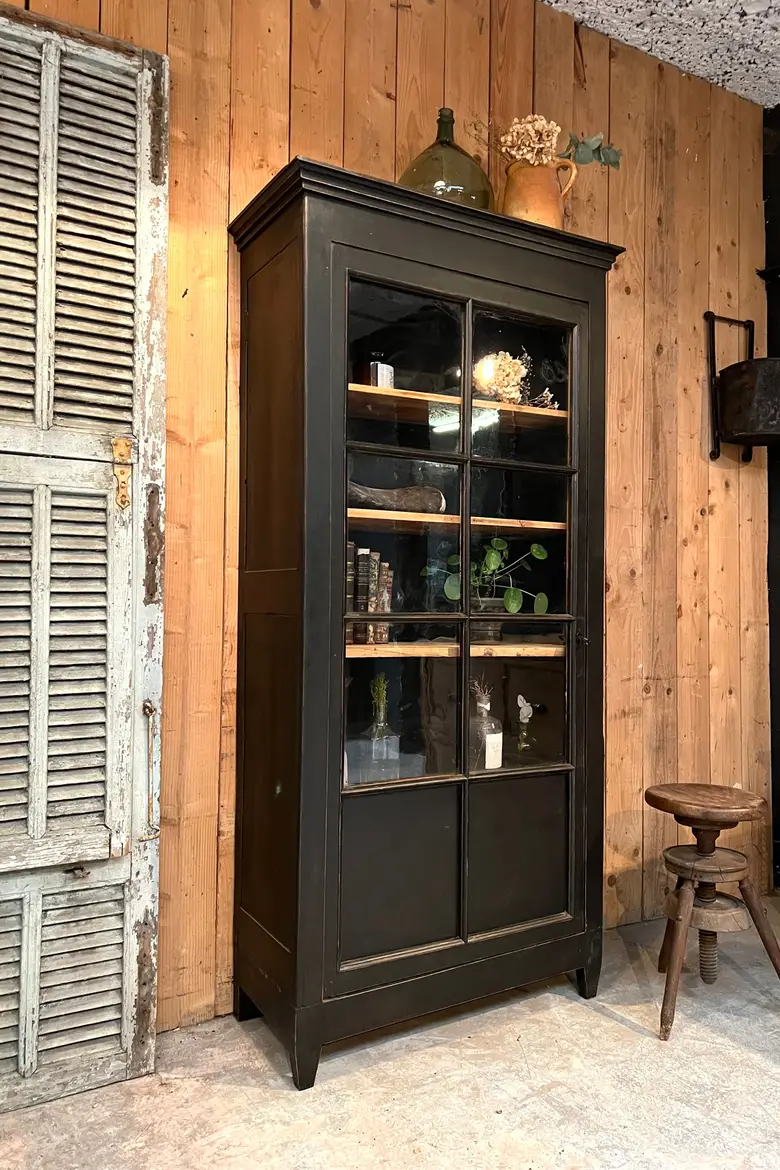 Ancienne vitrine en bois Début XXème