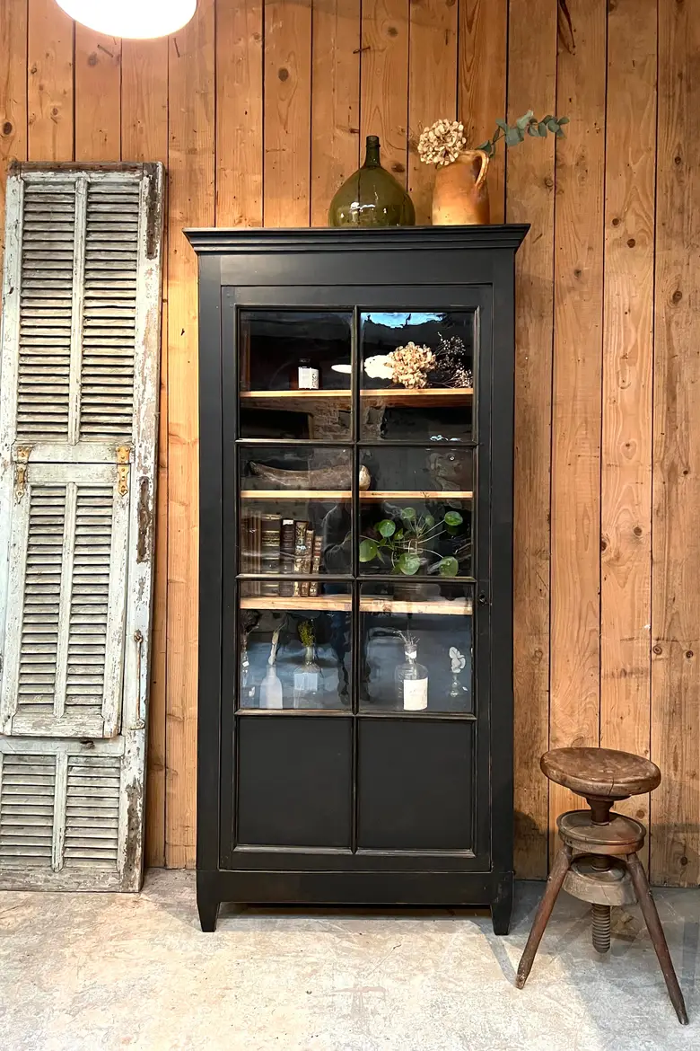 Ancienne vitrine en bois Début XXème