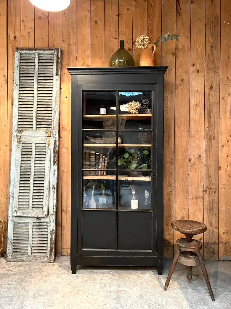 Ancienne vitrine en bois Début XXème