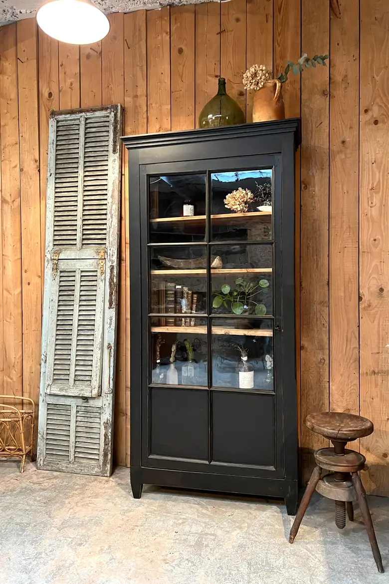 Ancienne vitrine en bois Début XXème