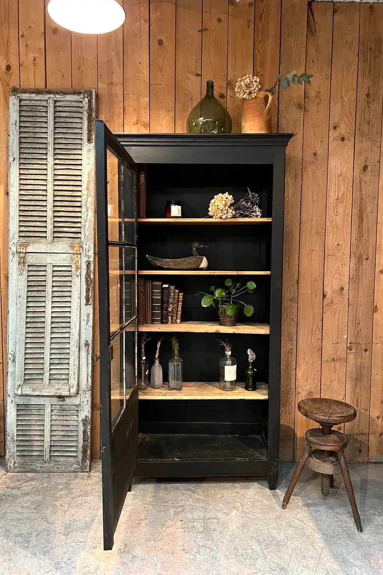 Ancienne vitrine en bois Début XXème