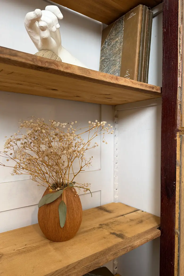 Ancienne vitrine en chêne – début XXe