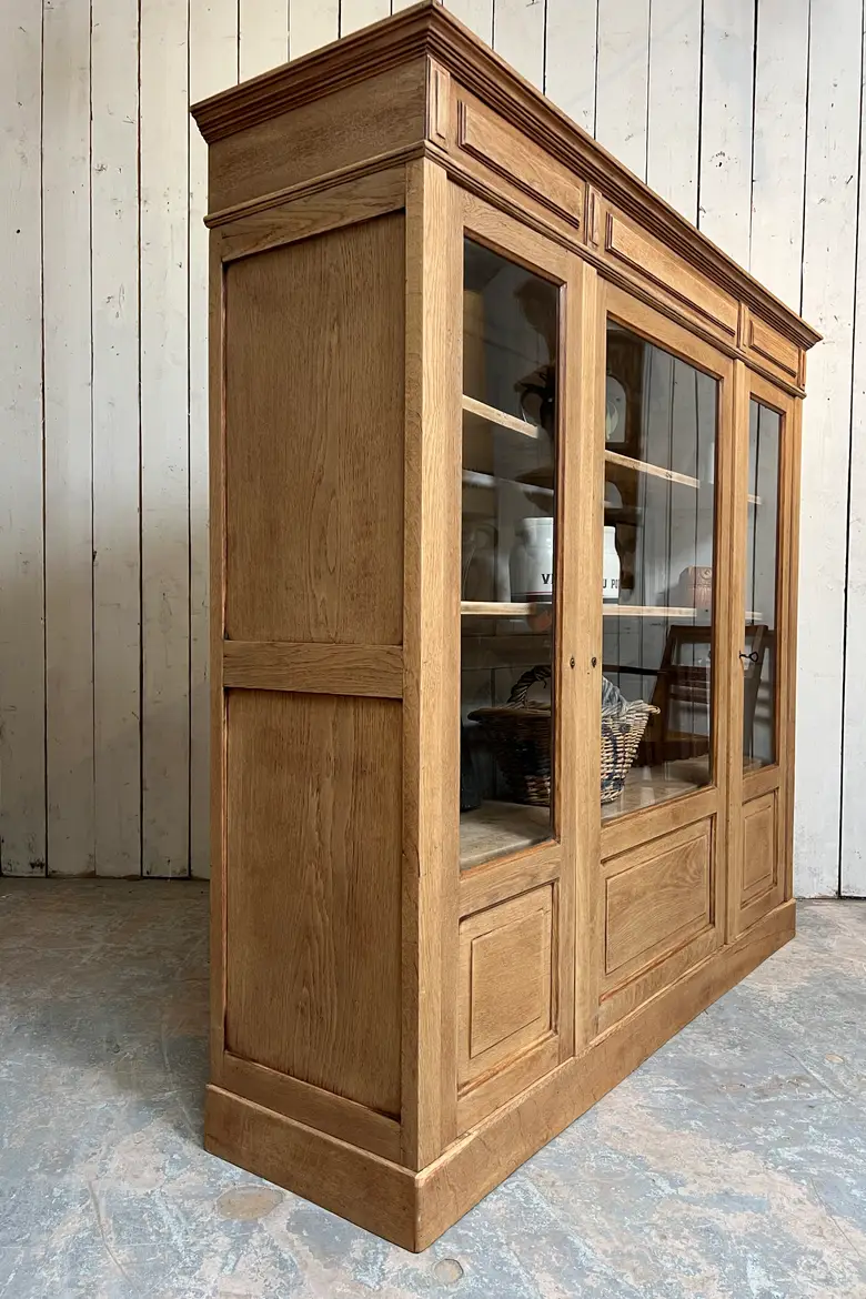 Ancienne vitrine en chêne – entièrement démontable
