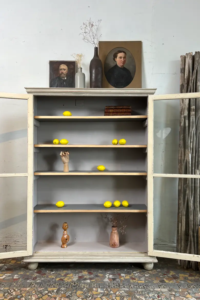 Ancienne vitrine en sapin – Début XXe
