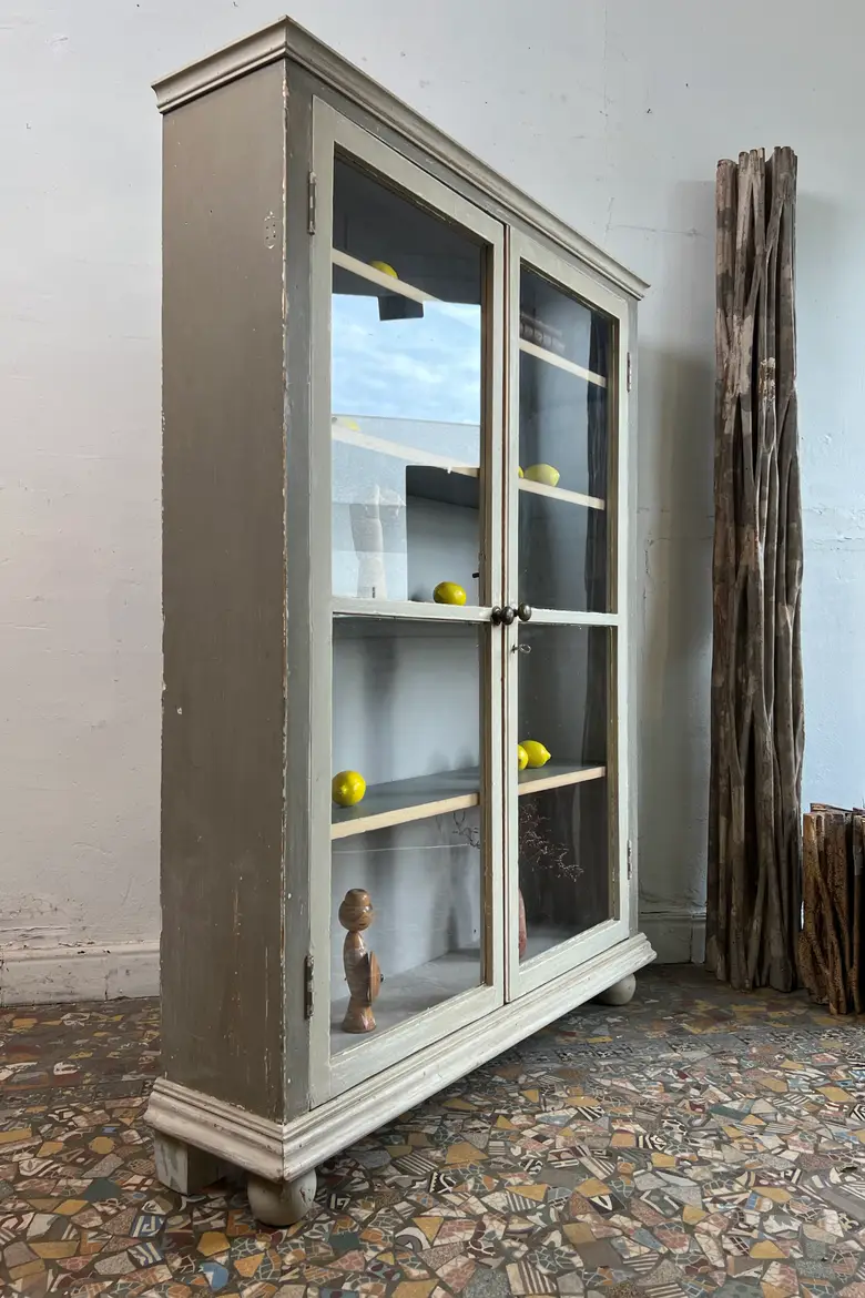 Ancienne vitrine en sapin – Début XXe