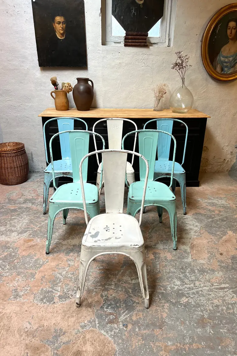 Anciennes chaises Tolix Années 50