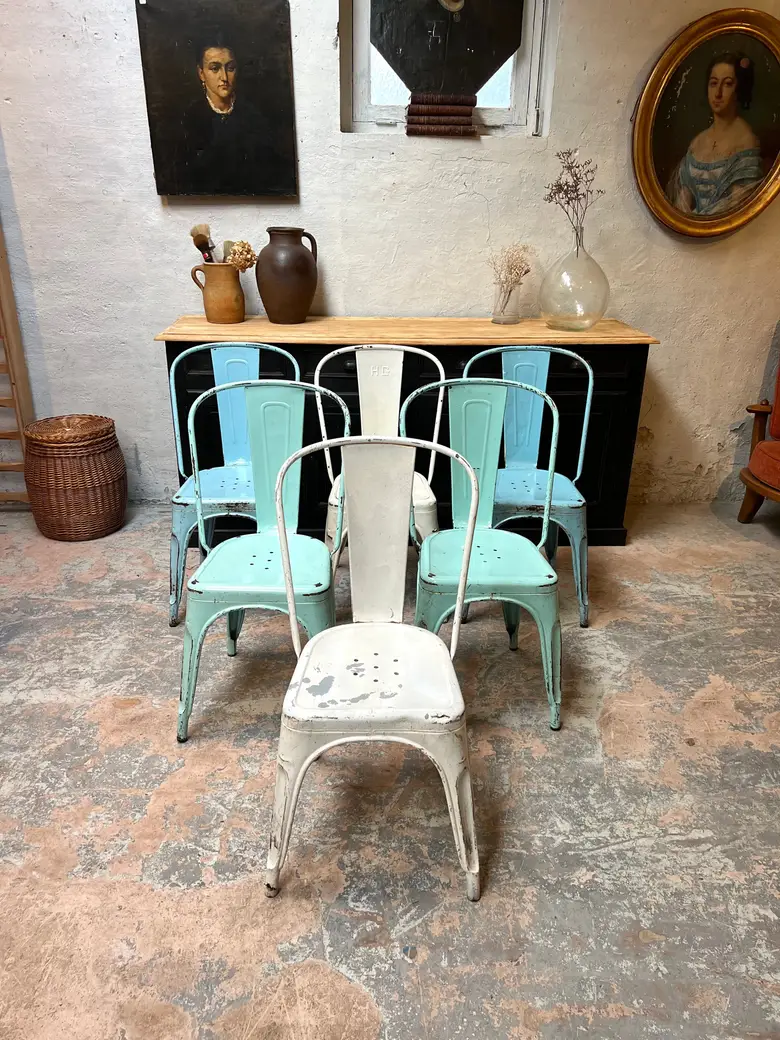 Anciennes chaises Tolix Années 50