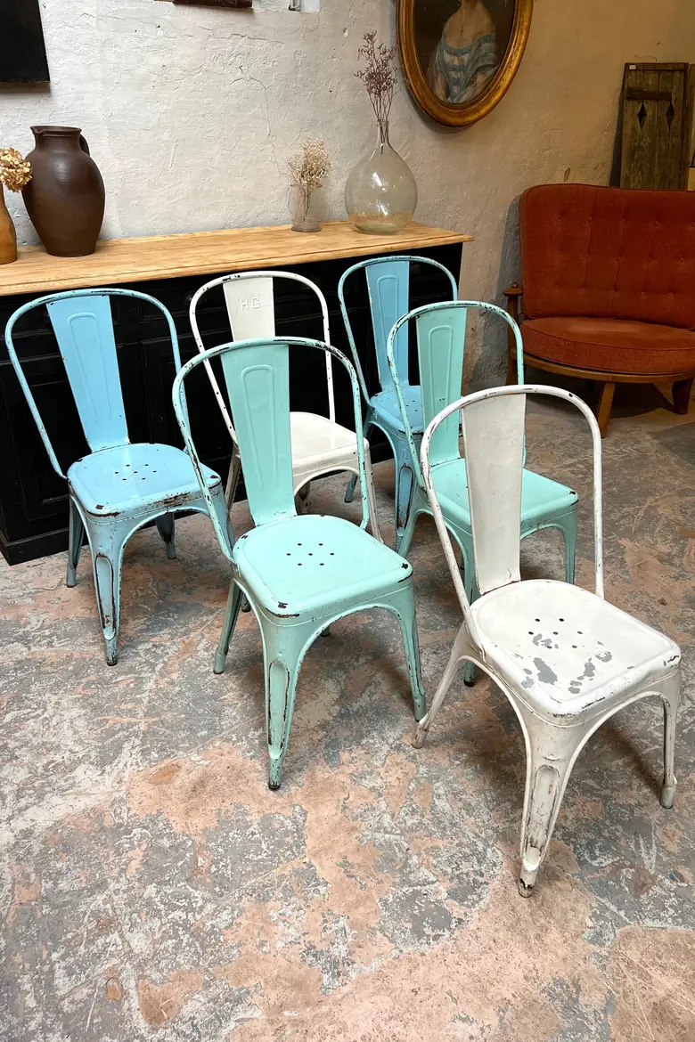 Anciennes chaises Tolix Années 50