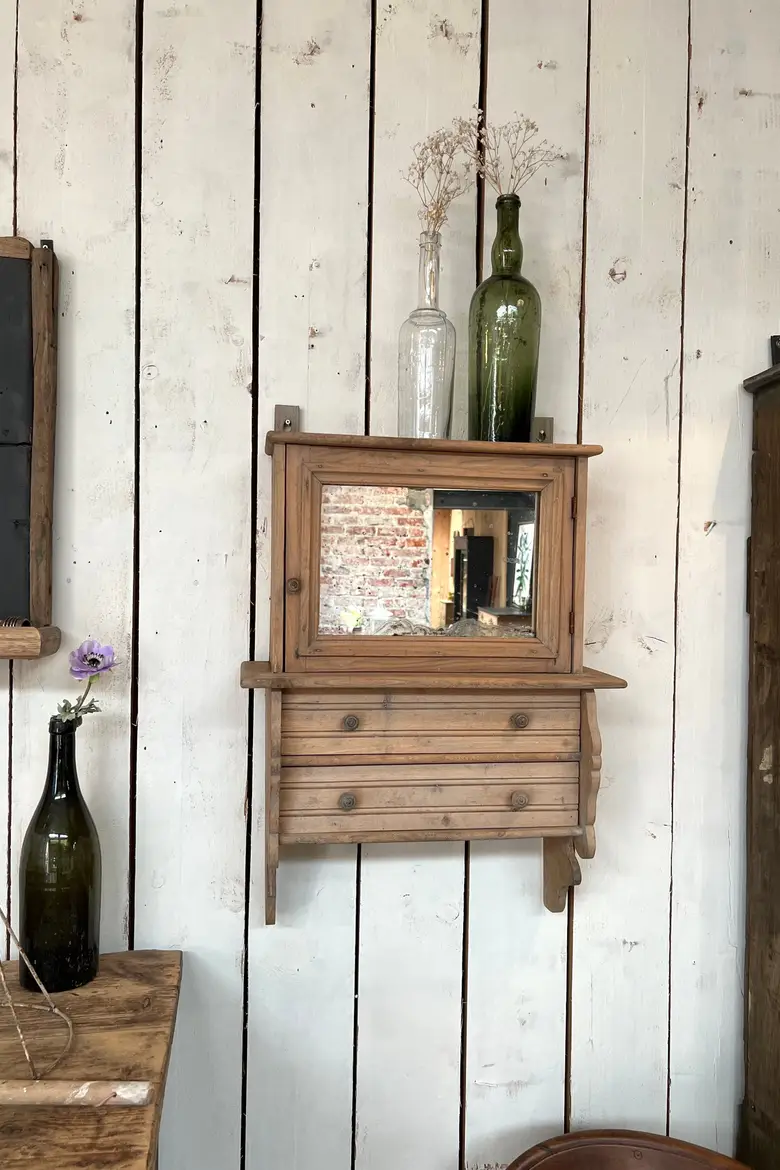 Armoire de toilette en bois Début XXème