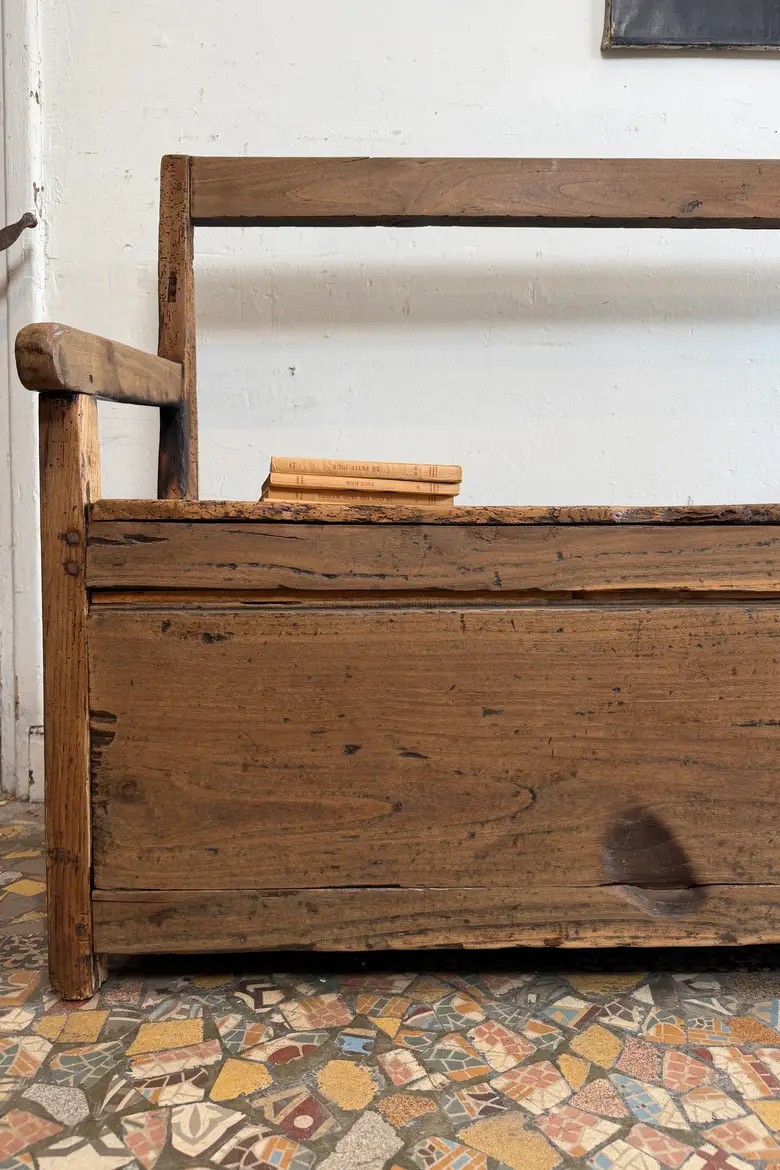 Banc-coffre ancien – XIXe siècle