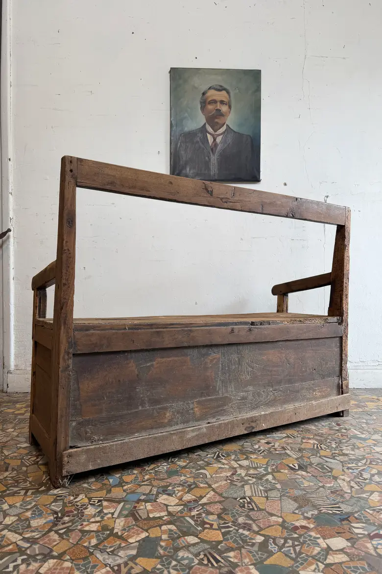 Banc-coffre ancien – XIXe siècle