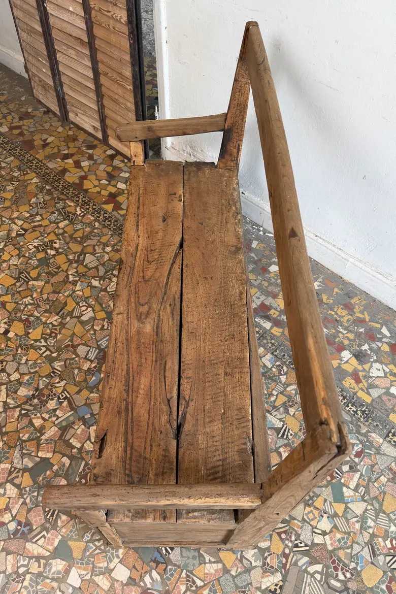 Banc-coffre ancien – XIXe siècle