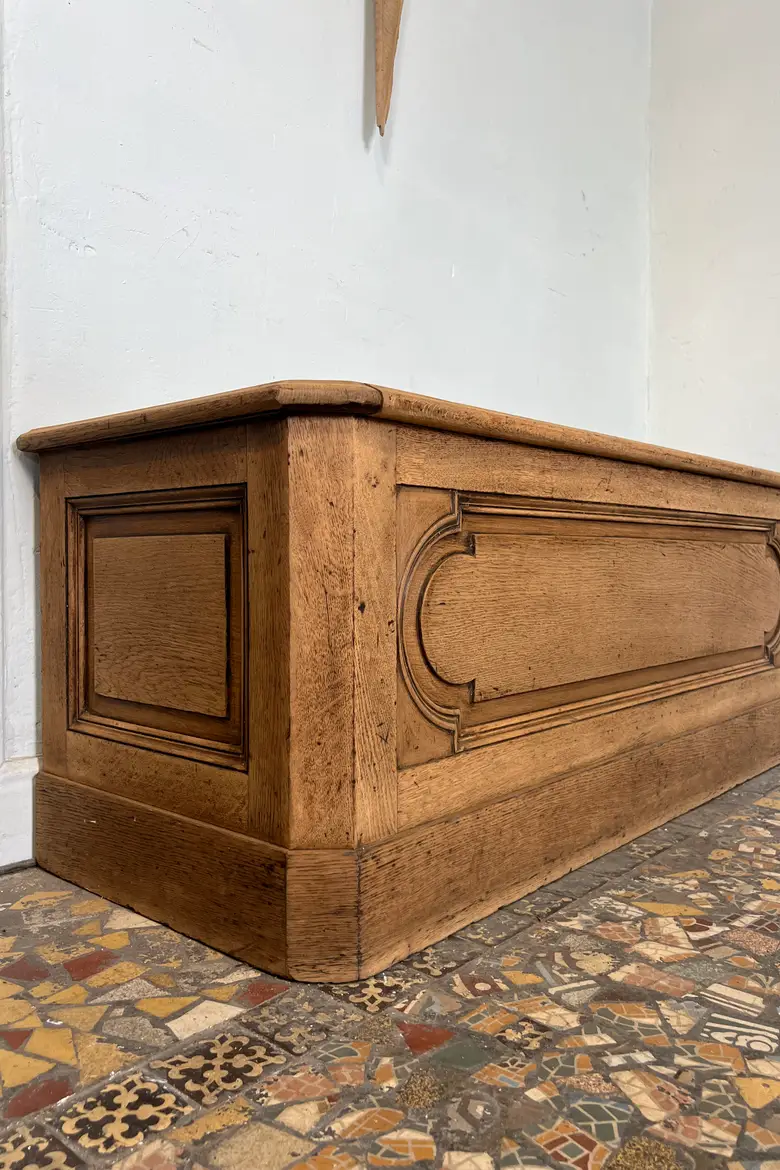Banc coffre en chêne