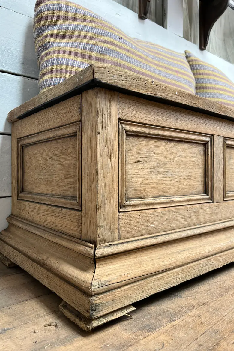 Banc coffre en chêne