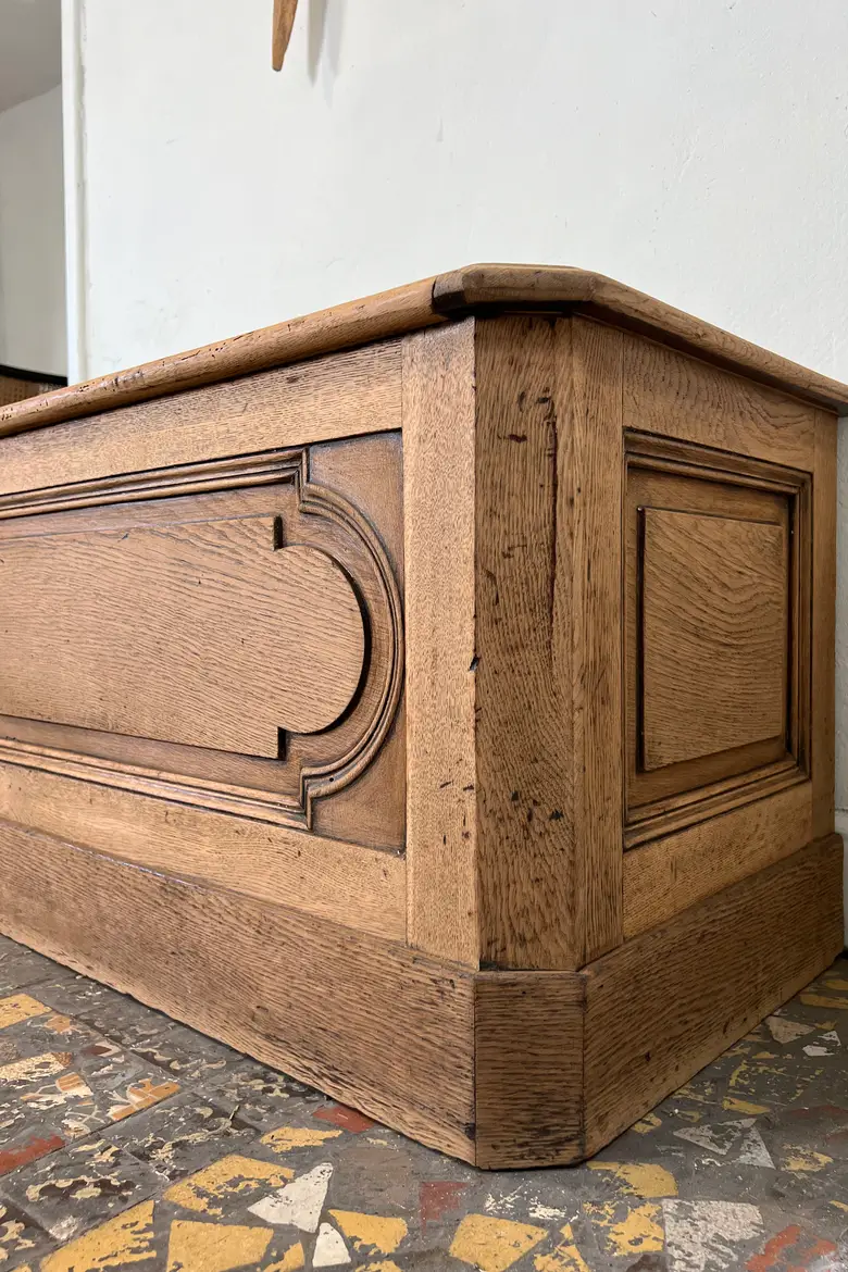 Banc coffre en chêne