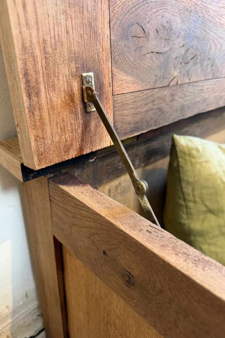 Banc coffre en chêne début 20ème
